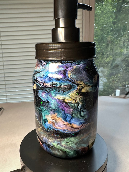 Aurora galaxy soap dispenser